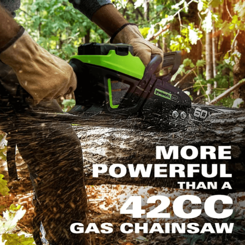 Greenworks 60V 4.0Ah 18-inch GEN II Chainsaw, 4.0Ah Battery and Charger Included