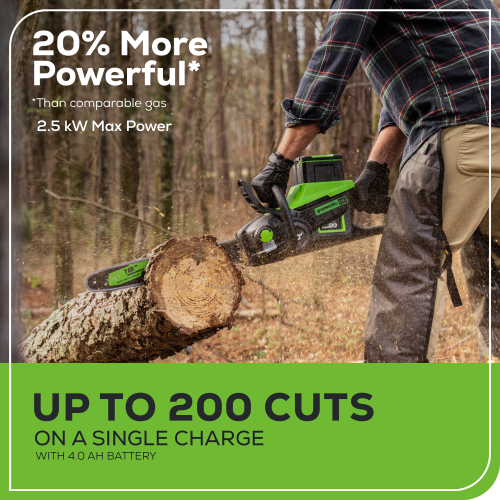 Greenworks Pro 80V 18" Brushless Chainsaw, Battery and Charger Not Included