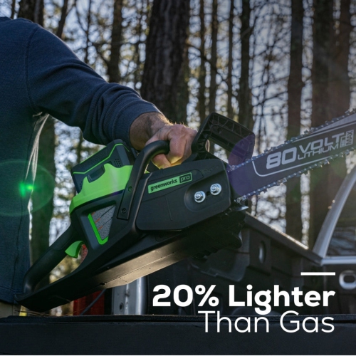 Greenworks 80V 18" Gen II Chainsaw, 4.0Ah Battery and Rapid Charger Included