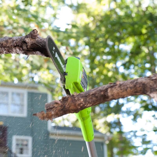 Greenworks 40V 8" Pole Saw, 2.0Ah Battery and Charger Included - 1400017