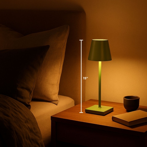 Lampe de table Abbott Trilite Classic Shade LED, lampe rechargeable sans fil, LED éclairage moderne et écologique portatif pour bureau ou table de