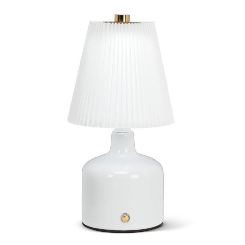 Abbott |Small LED Lamp w/Pleated Shade- 8.5"H- White