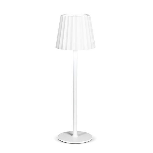 Abbott Trilite Fluted Shade LED Table Lamp, Rechargeable Touch Lamp, Adjustable Height with 3 Dimmable Levels, Modern Accent for Desk or Nightstand,