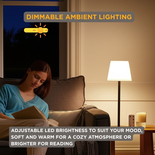 Abbott Trilite Fluted Shade LED Table Lamp, Rechargeable Touch Lamp, Adjustable Height with 3 Dimmable Levels, Modern Accent for Desk or Nightstand,