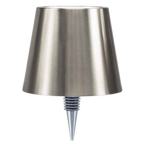 Abbott |Classic Shade LED Bottle Stopper Light- 5"H- Silver