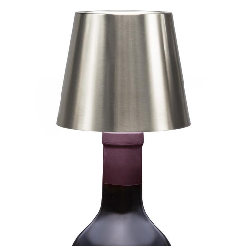Abbott |Classic Shade LED Bottle Stopper Light- 5"H- Silver