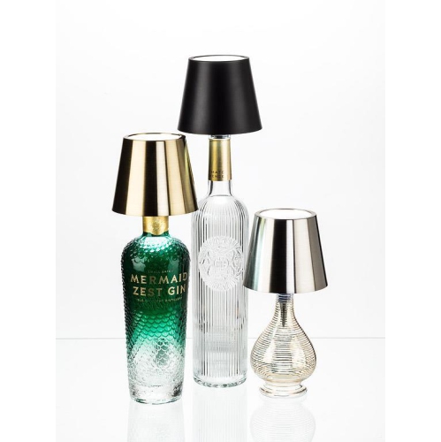 Abbott |Classic Shade LED Bottle Stopper Light- 5"H- Silver