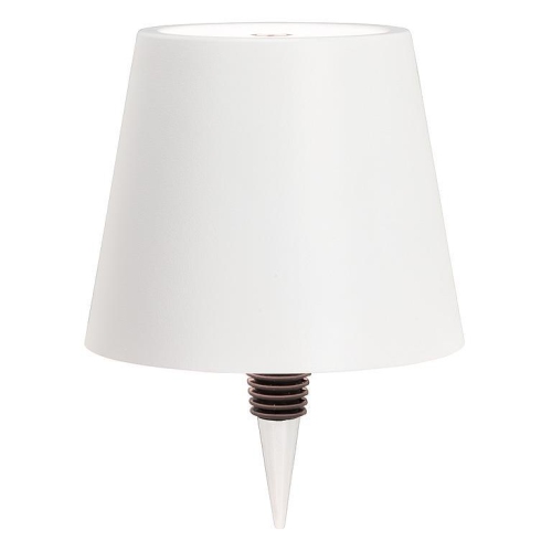 Abbott |Classic Shade LED Bottle Stopper Light- 5"H -White