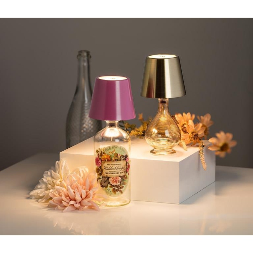 Abbott |Classic Shade LED Bottle Stopper Light- 5"H- Magenta Pink