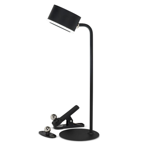 Lampe LED à aimant en forme de tambour Abbott, 4 pièces, lampe rechargeable avec base magnétique – Solution d'éclairage à coller, à pince ou de table