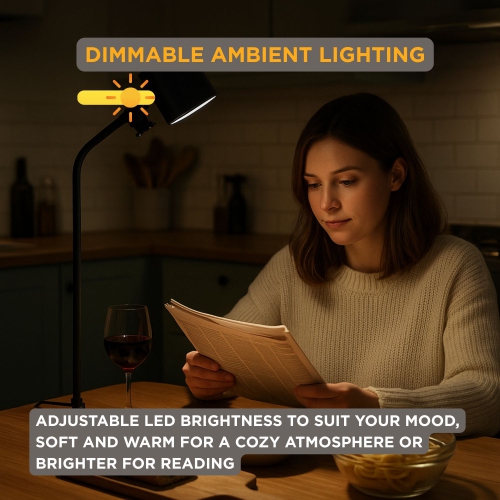 Lampe LED à aimant en forme de tambour Abbott, 4 pièces, lampe rechargeable avec base magnétique – Solution d'éclairage à coller, à pince ou de table
