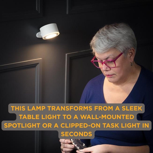 Lampe LED à aimant en forme de tambour Abbott, 4 pièces, lampe rechargeable avec base magnétique – Solution d'éclairage à coller, à pince ou de table