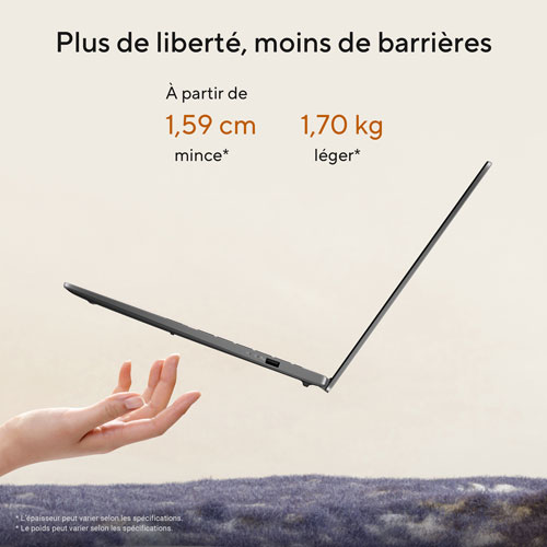 Portable Vivobook S16 de 16 po avec IA d'ASUS - Gris mat