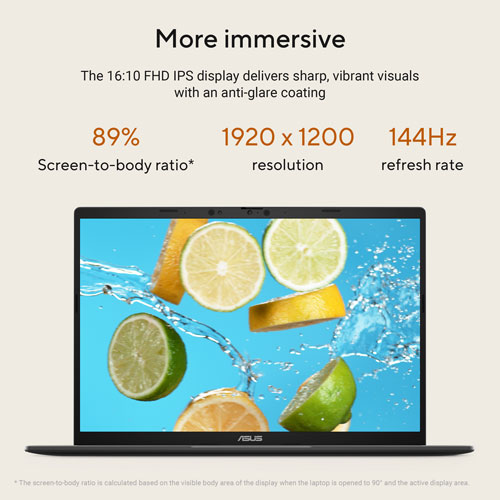 Portable Vivobook S16 de 16 po avec IA d'ASUS - Gris mat