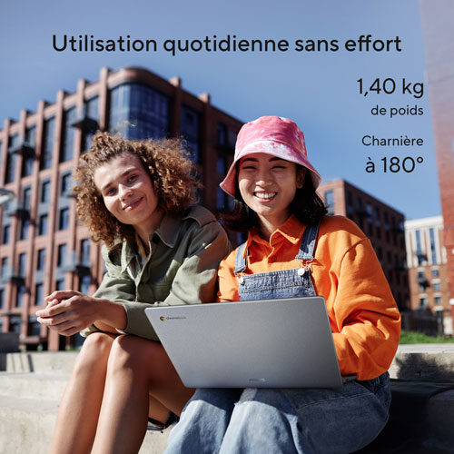 Chromebook CX14 de 14 po d'ASUS avec 3 mois de forfait Google AI Pro - Gris