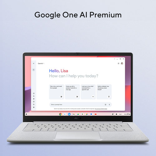 Chromebook CX14 de 14 po d'ASUS avec 3 mois de forfait Google AI Pro - Gris