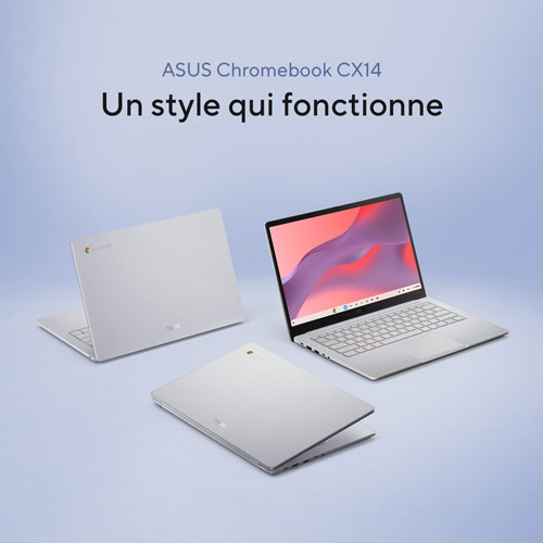 Chromebook CX14 de 14 po d'ASUS avec 3 mois de forfait Google AI Pro - Gris
