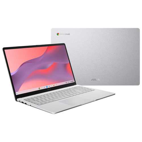 ASUS CX15 15.6" Chromebook - Pure Grey (Intel Celeron N4500/8GB RAM/128GB SSD/ChromeOS)
