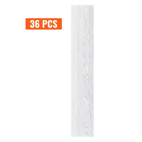 VEVOR  36 X 6 Inch Self Adhesive Vinyl Floor Tiles, 36 Tiles 2.5MM Thick, Light Wood Grain Diy Flooring for Kitchen, Dining Room, Bedrooms &