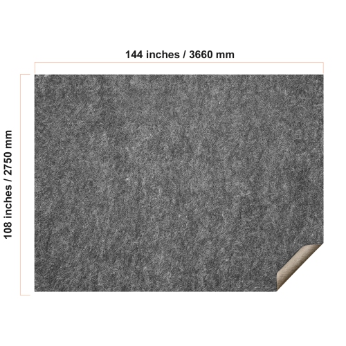 VEVOR 9' x 12', 1/4"Thick Slip-Resistant Rug Pad, Protective Cushioning Carpet Pad, Dual Surface - Polyester Felt + Latex, Gray, 10-11㎡ Area Carpet