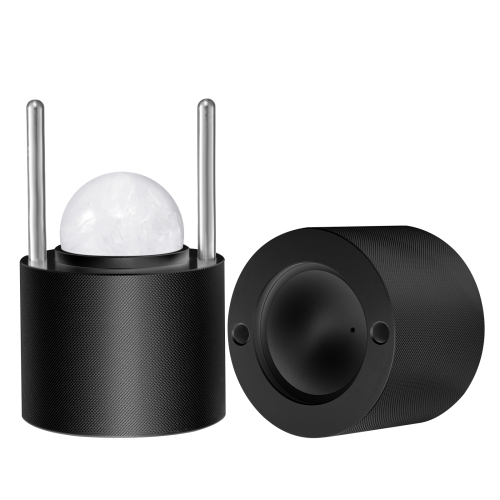 VEVOR 2.4"/60 mm Aviation Aluminum Ice Ball Press with Ice Block Mold, Large Mat,Tong,Drip Tray,One Glass,Round Ice Ball Maker Ice Sphere, for