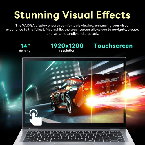 Refurbished - Acer Aspire 3 Spin 14" 2-in-1 Laptop, WUXGA IPS Touchscreen, Intel i3-N305, 8GB LPDDR5x, 256GB SSD, Intel UHD Graphics, Wi-Fi 6,