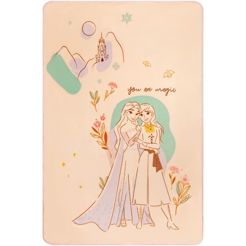 Image 1 of 7.. Frozen 2 Multicolor Super Soft Micro Raschel Lightweight Cozy Throw Blanket