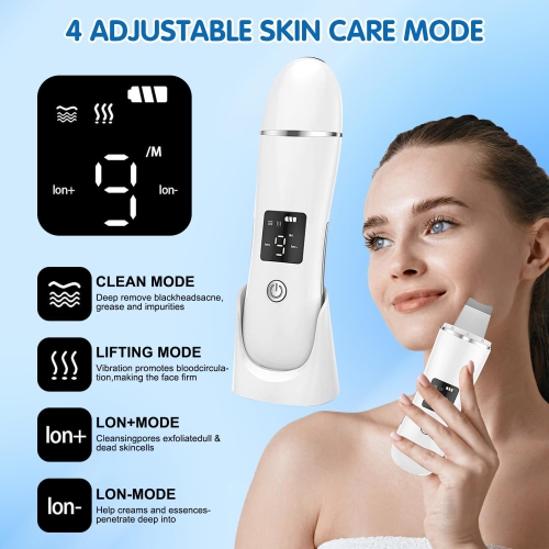 Face Scrubber Skin Spatula-2024 New Blackhead Remover Pore Cleaner,Pore Extractor Face Spatula Deep Cleaning for Facial Skin Care Women Gift(White)