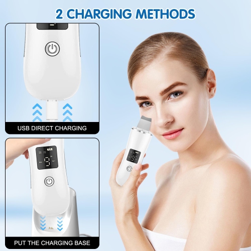 Face Scrubber Skin Spatula-2024 New Blackhead Remover Pore Cleaner,Pore Extractor Face Spatula Deep Cleaning for Facial Skin Care Women Gift(White)