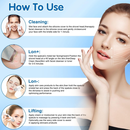 Face Scrubber Skin Spatula-2024 New Blackhead Remover Pore Cleaner,Pore Extractor Face Spatula Deep Cleaning for Facial Skin Care Women Gift(White)