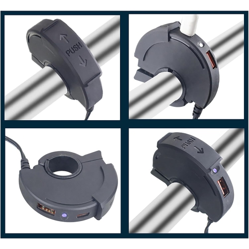 Port de chargeur USB pour moto - Chargeur de téléphone USB SAE vers USB pour moto, accessoires étanches pour moto, port USB pour téléphone pour VTT
