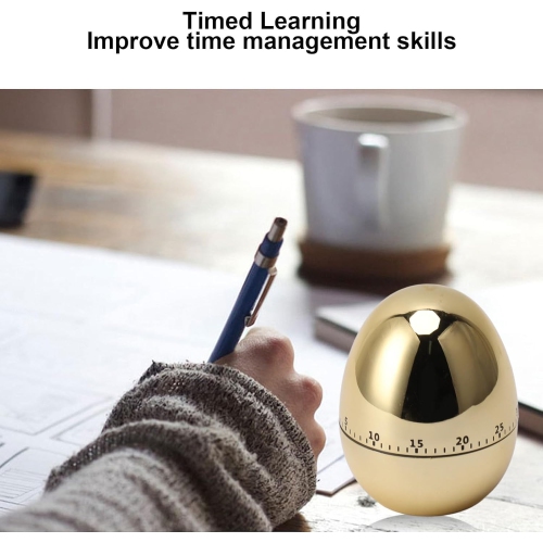 Egg Kitchen Timer, 60 Minutes Egg Model Cooking Alarm Clock, Kitchen Mechanical Timer Gadget, Suitable for Cooking, Learning, Decoration