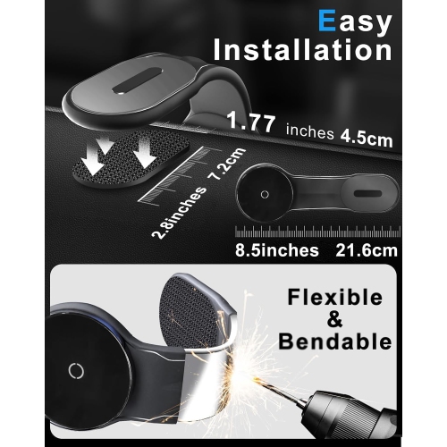 Car Charger Wireless Car Charger Mobile Phone Holder Adjustable Aluminum Arm Super Magnetic Car Holder Suction Cup Holder Black CZ-30 Upgraded