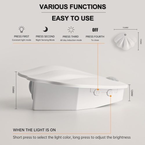 Lampe murale intérieure magnétique sans fil rechargeable Smart LED Capteur corporel humain Lampe de nuit LED Lampe murale magnétique portative