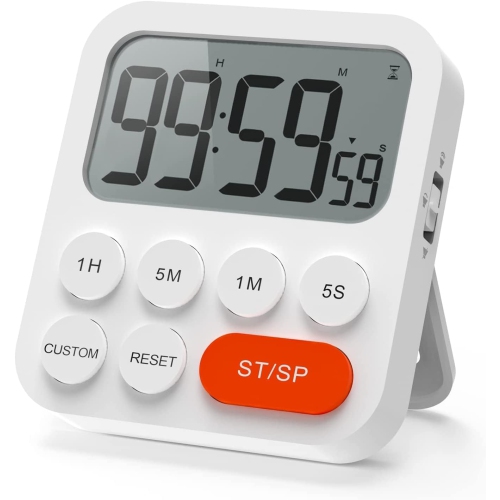 GREEN SCENIC  Timer Baking Time Digital Timer Digital Student Timer With Magnetic Stand Alarm Clock Student Plastic Magnetic - C In White