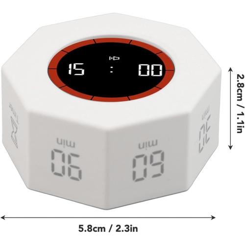 Flip timer learning time manager children self-discipline punch timer kitchen fitness timer silent - white