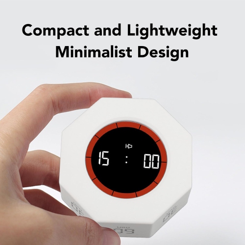 Flip timer learning time manager children self-discipline punch timer kitchen fitness timer silent - white