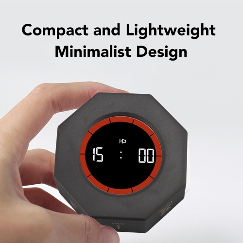 Minuterie à bascule Learning Time Manager Enfants Self-discipline punch Timer Kitchen Fitness Timer Silencieux - Noir