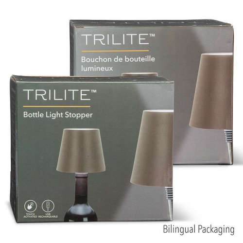 Abbott |Classic Shade LED Bottle Stopper Light- 5"H- Brown