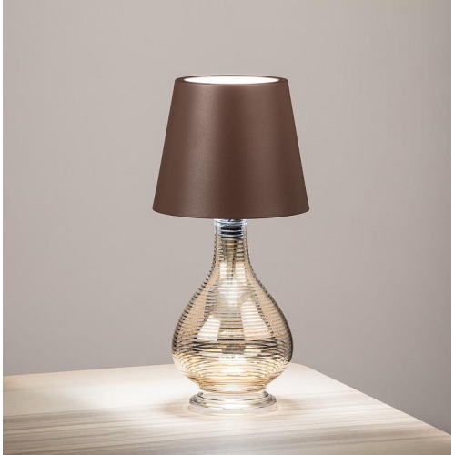 Abbott |Classic Shade LED Bottle Stopper Light- 5"H- Brown