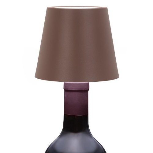 Abbott |Classic Shade LED Bottle Stopper Light- 5"H- Brown