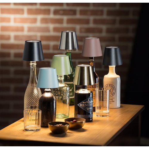 Abbott |Classic Shade LED Bottle Stopper Light- 5"H- Brown