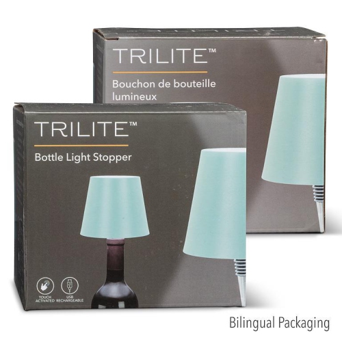 Abbott |Classic Shade LED Bottle Stopper Light- 5"H- Light Blue