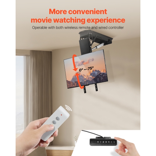 VEVOR&nbsp;Motorized&nbsp;Ceiling&nbsp;TV&nbsp;Mount,&nbsp;for&nbsp;32&nbsp;to&nbsp;70&nbsp;Inch&nbsp;TV,&nbsp;Adjustable&nbsp;Motorized&nbsp;Flip&nbs