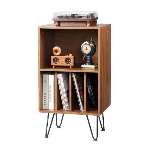 VEVOR  Record Player Stand, 3 Tiers Turntable Stand \w Record Storage, Holds Up to 150 Albums, Vinyl Record Storage Cabinet \w Metal Legs For