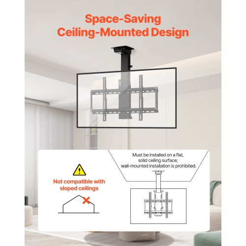 VEVOR&nbsp;Motorized&nbsp;Ceiling&nbsp;TV&nbsp;Mount,&nbsp;for&nbsp;32&nbsp;to&nbsp;55&nbsp;Inch&nbsp;TV,&nbsp;Electric&nbsp;Adjustable&nbsp;Ceiling&n