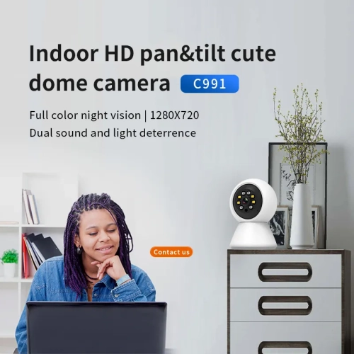 Caméra intelligente PTZ Ultra HD 3K – Surveillance panoramique à 360° Vision nocturne 10&nbsp;m Détection de mouvement bidirectionnelle choix de