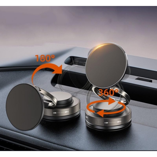 2025 Nouveau support magnétique pour téléphone cellulaire voiture aspirateur pliable rotatif, tableau de bord à ventouse Bureau pour voiture adapté