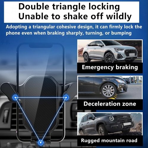 New car phone holder gravity inverted firmly linked spiral air outlet dedicated mobile phone navigation holder most cars, SUV and trucks universal