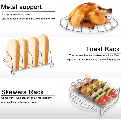 Air fryer household large capacity French fries machine multifunctional electric fryer digital touch screen temperature control fast air crisp